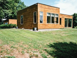 The previous residents sheathed the exterior in cedar, which the Citrons loved and decided to keep.
