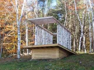 Construction of the pavilion was completed in the summer of 2013. Photo courtesy of Moskow Linn Architects.