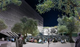 The plaza will serve as a venue for the Broad's outdoor programming, including films, performances, receptions, and educational events. Image courtesy of Diller Scofidio + Renfro.
