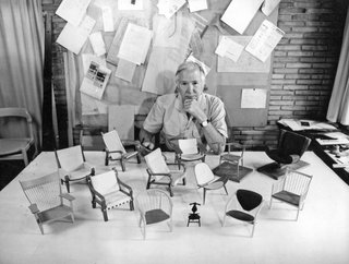 The Master of the Chair - Photo 1 of 3 - Hans J. Wegner with just a few of his famous chair designs. 