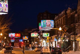 An LED Light Display Takes Over an Avenue in Quebec City - Photo 1 of 6 -