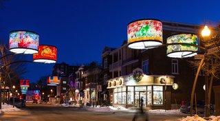 An LED Light Display Takes Over an Avenue in Quebec City - Photo 6 of 6 -