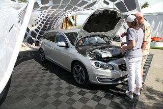 Dwell Media and Volvo Cars Bring The Future of Mobility to Palm Springs Modernism Week 2014 - Photo 3 of 11 - The Volvo V60 Plug-in Hybrid, the world’s first Diesel Plug-in Hybrid made its US debut in Palm Springs at the Modern Living Expo. The car shown is currently the only model in the U.S. but is expected to be on sale in 2015.