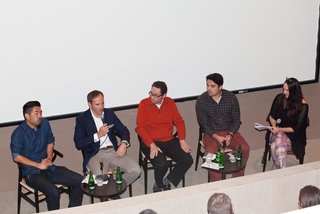 Dwell Media and Volvo Cars Bring The Future of Mobility to Palm Springs Modernism Week 2014 - Photo 6 of 11 - (From left to right): Architect Alving Huang; Anders Tylman-Mikiewicz, General Manager, Volvo Monitoring & Concept Center Los Angeles; Curator Greg Goldin; auto writer Paul Meyers; and Dwell's Los Angeles editor Erika Heet led a lively and thought-provoking conversation at the Palm Springs Art Museum on the Future of Mobility.