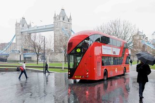 London’s New BusThere’s arguably no better view of London than the one from the front of one of its double-decker buses. Heatherwick took on a redesign of London’s iconic transportation by looking at them as "two-story buildings on wheels," as evidenced by the curved glass that follows the movement of people. He wanted passengers to "feel the theater, the splendor of moving around one of the incredible cities of the world," and so attended to details like reinventing bench seats and giving a little more love to the staircase, while also striving to reduce energy costs by 40 percent. Some 200 new buses are already on the streets.<br><br>Photo by: Iwan Baan