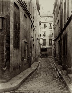 Charles Marville. Cul-de-sac d'Amboise de la rue du Haut-Pave, 1865-1869. Albumen print from a wet-collodion negative.