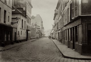 Charles Marville. Rue de Pontoise de la rue St. Victor, 1865-1869. Albumen print from a wet-collodion negative.