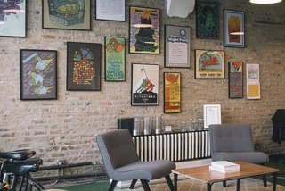 The interior of Pitchfork Media, located in the city's Logan Square neighborhood.