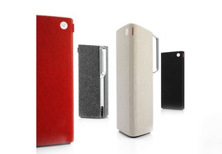 With consumers moving away from traditional hi-fi systems toward a more mobile approach to music, Libratone worked with Designit on a line of eye-catching portable speakers. The Libratone Live speaker, pictured here, featuers a chrome handle and a removable wool cover (available in several colors). It has a built-in battery an audio jack, and can also sync up with playlists via AirPlay and DNLA, or directly from an iPhone, iPad, Android device, or a laptop computer. Image courtesy of Designit.