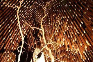 8. Memorial for Tree of Knowledge (Barcaldine, Australia); Designed by m3architecture and Brian Hooper Architects<br><br>Commemorating the site where Australia’s Labour party was born in 1891, this intriguing monument creates a spatial disconnect between a dead tree, its roots housed in a glass case, and a canopy of timber slats, creating an empty space where the healthy tree’s branches once spread.