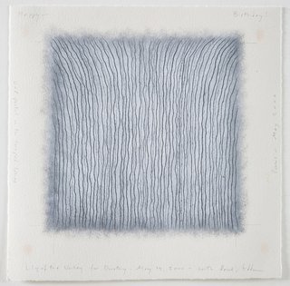 The Dorothy and Herbert Vogel Modern Art Collection - Photo 6 of 11 - Edda Renouf, Lily of the Valley for Dorothy, 2000, oil pastel with incised lines. Bowdoin College Museum of Art, Brunswick, Maine, Dorothy and Herbert Vogel Collection Vogel Collection. © Edda Renouf 2014. Photography by Dennis Griggs