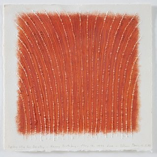 The Dorothy and Herbert Vogel Modern Art Collection - Photo 7 of 11 - Edda Renouf, Spring Lily for Dorothy, 1999, oil pastel. Bowdoin College Museum of Art, Brunswick, Maine, Dorothy and Herbert Vogel Collection Vogel Collection. © Edda Renouf 2014. Photography by Dennis Griggs.