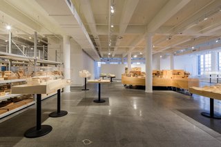 The exhibition space and archive occupies 15,000 square feet. Photo courtesy of Steven Sze, Richard Meier & Partners.