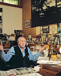 "A wonderful mess" is how Shulman describes his desk. Interspersed among the family snapshots, mementos, and tchotchkes are several enlarged quotations, including one from Art News: "If buildings were people, those in Julius Shulman’s photographs would be Grace Kelly: classically elegant, intriguingly remote."