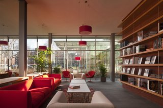 10 Minute Interview: Renzo Piano - Photo 2 of 2 - The Living Room, with vibrant red couches selected by the architect. Not pictured: Renzo Piano.