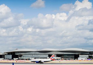 An exterior view of the new Terminal 2 at Heathrow Airport near London, designed by Luis Vidal + Architects. The $4.15 billion terminal is expected to handle 20 million passengers a year once it opens in June. Photo courtesy of Luis Vidal + Architects.