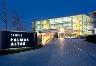 The Campus Palmas Altas serves as the corporate headquarters for Abengoa, one of Spain's largest engineering and energy companies, in Seville. Completed in 2009, it has been awarded LEED platinum status. Photo courtesy of Luis Vidal + Architects.