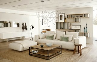 Design Icon: Greta Grossman - Photo 7 of 8 - Grossman's Grasshopper lamp remains one of the most popular midcentury lighting designs. Here, displayed in the Conran Shop, Marylebone, it is matched with a Piano Alto modular sofa and the Prism chandelier designed by Nathalie Dewez. Photo by Paul Raeside.
