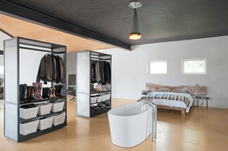 Barbara Hill on Designing Creative and Comfortable Rooms - Photo 1 of 6 - On open-plan living spaces, like Hill's own bedroom in Marfa, Texas, the designer says: "You can create different seating areas. If you can't create one big one, you create separate ones that flow together." Photo by Misty Keasler.