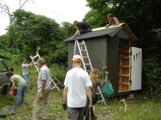 Exhibition Presents Design as a Force for Social Change - Photo 2 of 5 - Volunteers at work on another Mad Housers project. Photo courtesy of Mad Housers Inc.