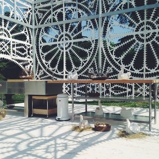 Kicking off Milan Design Week with Piero Lissoni's new outdoor kitchen for Boffi.