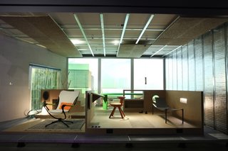 Q&A: industrial designer Konstantin Grcic - Photo 1 of 5 - Life Space at Konstantin Grcic’s "Panorama" exhibition at the Vitra Design Museum<br><br>By playing with ideas of modular living, and setting the Public Space of the exhibition at a hypothetical, offbeat space near an airport, Grcic wants to challenge how we think about our future living spaces. "At a certain point, it challenges a rethinking of how we look at our homes, our values and customs and rituals. I want to question them in a soft way, since we’ll need to think about how to adapt. Think about 100 years ago -- nobody would have thought living in a loft or a factory building would be desirable. Now it ranks as one of the most desirable living spaces. I want to bring up these ideas in order to create a discussion. I’m making a proposal, more than just scenery."<br><br>Rendering by KGID