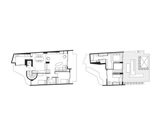 Odd Angles Don't Stop This Apartment's Transformation - Photo 8 of 8 - Lycabettus Penthouse Floor PlanA KitchenB Dining RoomC Living RoomD Child’s BedroomE BathroomF Master Bathroom G Master BedroomH TerraceI Office