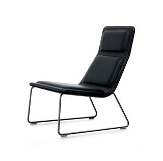 Low Pad Chair (1999) for Cappellini<br><br>Morrison claims the padding of his girlfriend’s Prada loafers inspired the design of this chair, which is now in the Tate Modern. The tubular steel base supports an upholstered polyurethane foam back that can covered in a variety of fabrics and colors. <br><br>Photo by Cappellini