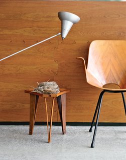 Wooten handpicked every piece in the house, such as the 1955 Medea chair by Vittorio Nobili, near which he placed an abandoned bird’s nest he found on the property.