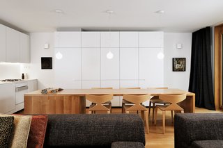 In recasting a 1,000-square-foot apartment in Ljubljana, Slovenia, Lidija Dragisic of Studio 360 sought to create a modern, adaptable residence. Dragisic introduced a raft of built-ins, minimalist furniture, and a detailed lighting plan in this overhaul.