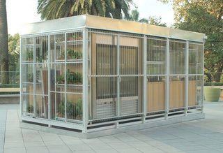 A Portable Bar<br><br>A series of five big metal rings linked by a four longitudinal beams forms the skeleton of the structure, built in studio and assembles on site. Clad in transparent sinusoidal polycarbonate sheets and filled with furniture crafted by the trio from guatambu hardwood panels, it can be easily disassembled, transported and then assembled again. There are plans to build additional mobile structures similar to Refugio, as well as commercial displays and more furniture, but at the moment, the multidisciplinary It Met is content to sit behind the bar’s three taps and take it all in.