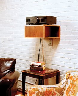 Wolf mounted a platform for Kidd's video projector.