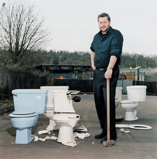 Jason F. McLennan reviews 5 eco-toilets - Photo 1 of 1 - Architect, writer, and all-around green authority Jason McLennan, CEO of the Cascadia Region Green Building Council, surveys a lineup of eco-toilets and lay down the odds on super bowl contenders.