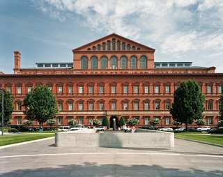 Commissioned to be the headquarters of the US Pension Bureau and now home to the National Building Museum architect Montgomery C. Meigs’ brick building was completed in 1887.