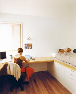 Double Time - Photo 5 of 7 - The office contains a platform, where Blake practices drums (or naps with daughter Genevieve).