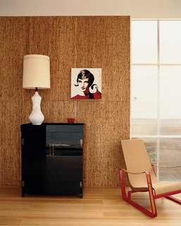 Bamboo flooring and Kirei board, which is made from the discarded stalks of sorghum plants, define the ShowHouse.