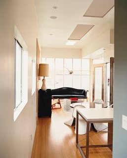 Furnishings from Vitra, including Jean Prouvé and Verner Panton chairs and a Jasper Morrison side table help make the ShowHouse as stylish as it is sustainable.