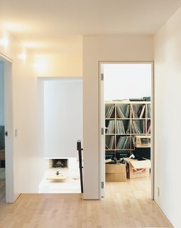 Maple flooring was used on the second level.