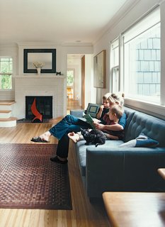 The living room remains largely unchanged from when it was built in 1922.