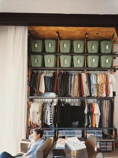 Modern Mixed Use in San Diego - Photo 10 of 11 - The Wall of Storage came after the couple moved in.