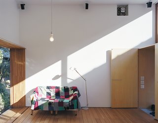 The official "living room" may be the least-frequented locale, since the house and garden combine to create one big, interconnected living space. The whole was conceived as a modern take on the traditional Japanese sheltered veranda, or "engawa."