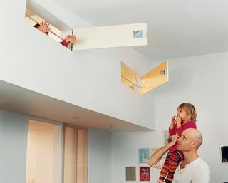 Row House Revival - Photo 3 of 8 - "The kids can look down into the sitting room or out the windows of their rooms into the park," says Matthew Baird of the children’s lofts with their shiplike hatches. "It adds a layer of complexity to the design."