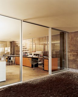 Jorge’s office is on the basement level which provides easy access to the outside.
