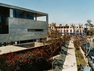 The street-facing façade. "We’re the developer, contractor, superintendent," Segal explains. "We’re trying to go back to when the architect was the master builder and controlled everything. If I knew how to do plumbing and pour concrete, I’d do that too."