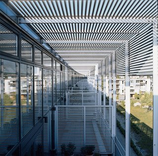 The neighbors' balconies provide an interesting perspective.