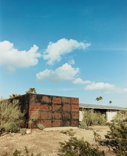The metal shed, where Lisa Sette and her husband lived temporarily, was featured on the cover of Dwell’s first issue.