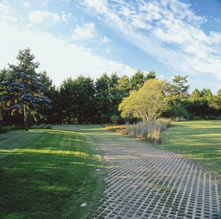 Terra Ephemera - Photo 5 of 6 - A garden for a private residence in East Hampton, New York, mixes a variety of heights and textures—even in the hatch-marked driveway.