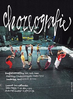 Bil’ak designed the NDT Choreography Workshop poster using dancers to spell out "workshop."