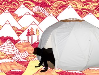 The Country's Best Yurt - Photo 2 of 3 - The Nomad is seven feet high, 12 feet wide, about 120 square feet, and rather suggestive of a glowing, space-age orb.