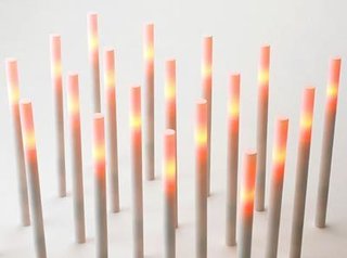 Light the Chiaki Murata–designed candle ($163) by using the match (included) and blow the light out to turn off.